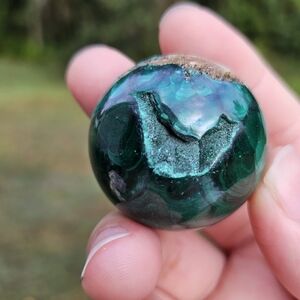 malachite druzy sphere